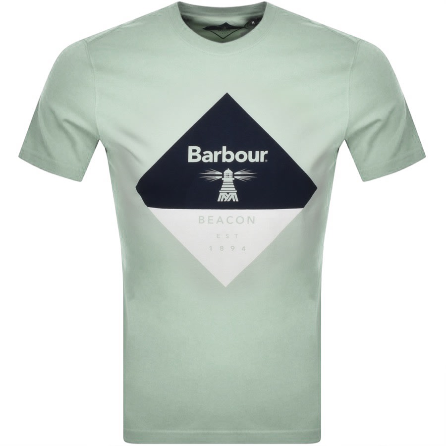 Alternative Image for ProductBarbour Beacon Diamond T Shirt Green1